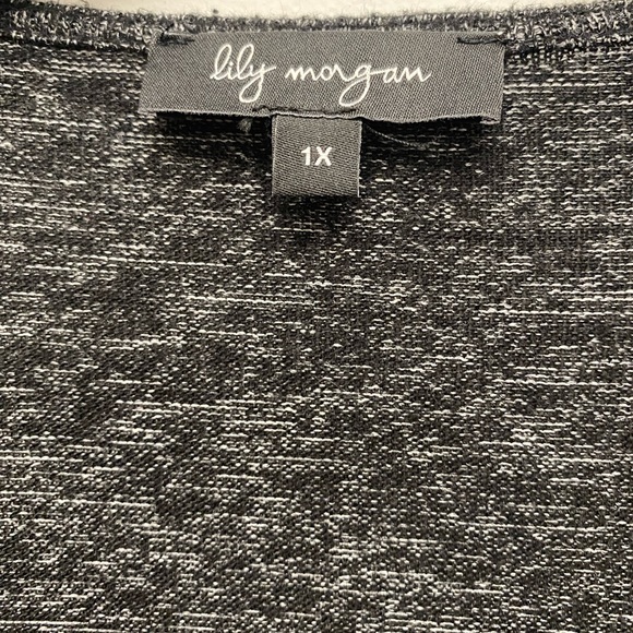 Women's Gray Open Front Cardigan - Picture 3 of 6